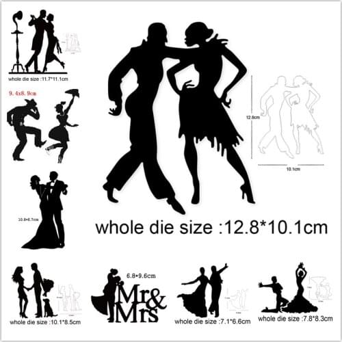2020 new craft dies Couple Dancing Series Metal Cutting Dies Scrapbooking dies Embossing Die Cuts Paper Card Album Stencils dies