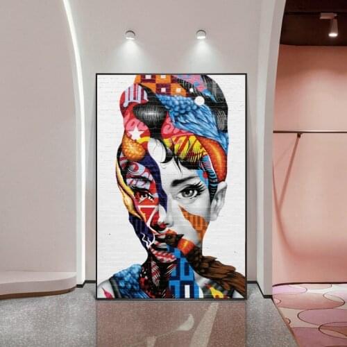 Street Graffiti Wall Art Canvas Prints Abstract Pop Art Girls Watercolor Canvas Paintings On The Wall Pictures For Home Decor