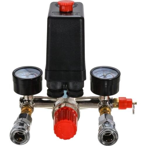 1pc 90-120PSI Air Compressor Pressure Switch Valve Manifold Regulator Gauges 240V 20A Pressure Regulating Valve