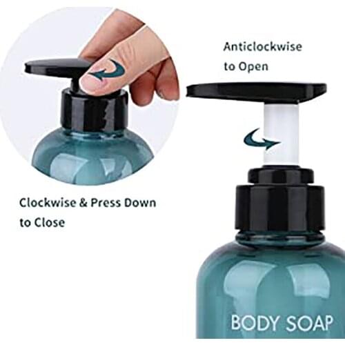 3pcs 300ml Empty Pump Bottle Dispenser Empty Refillable Body Soap Bottles for Shampoo and Conditioner Bathroom Kitchen
