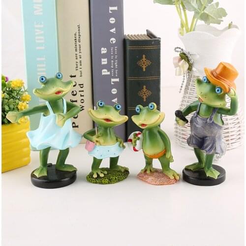 4x Nordic Frogs Sculpture Ornament Figurine Statue Office Tabletop Artwork
