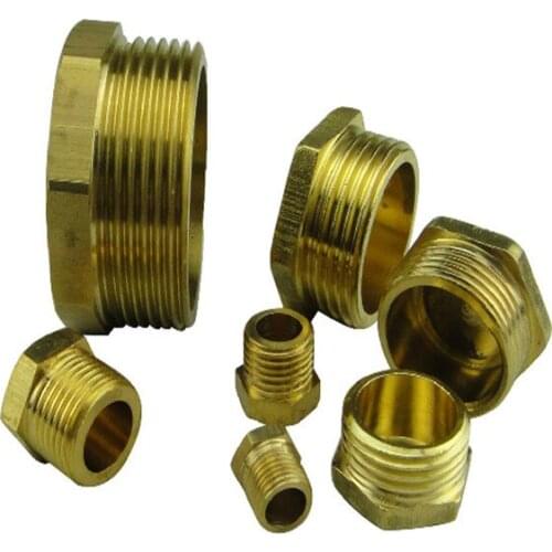 5PCS 3/8"Threaded pipe Hex Head Brass Plug Pneumatics Hydraulics Fittings