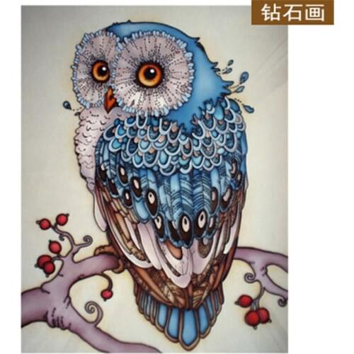 5D DIY Diamond Painting blue owl Rhinestones Pictures Diamond Embroidery Sale Landscape Diamond desert