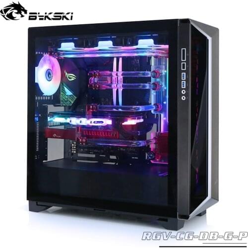 BYKSKI Acrylic Board Water Channel Kit Solution for CONQUER2 Computer Case Radiator Water Cooling Support DDC Pump RGB/A-RGB