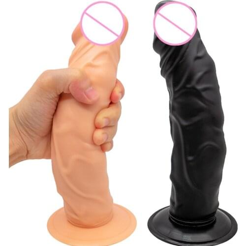 Black Huge Realistic Dildos 21.5*5.4cm Big Penis Sex Toys for Women Couples Sex Shop Vagina Female Masturbator Fake Penis