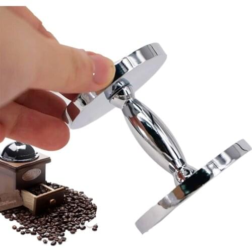 Zinc Alloy Espress Coffee Tamper 51mm 58mm 2-base Tamper Pressure Coffee Bean Press Grinder Hammer Coffee Distributor Tool