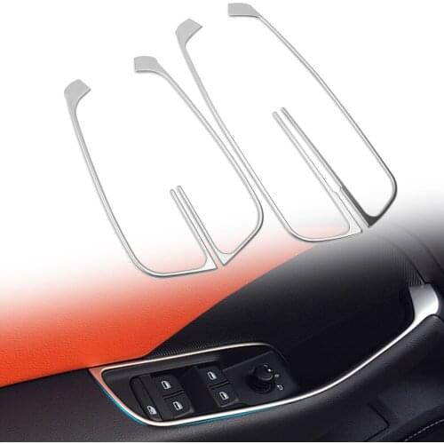 Car Door Armrest Panel Decoration Cover Stainless Steel Frame Trim For Audi A3 8V 2013-2020 Interior Accessories