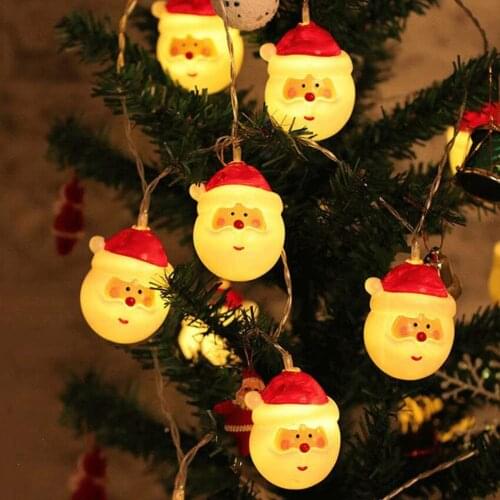 1.5M 10leds 3M 20leds Lovely Santa Claus LED String Lights Waterproof Christmas Tree Holiday New Year Party Decoration Garland