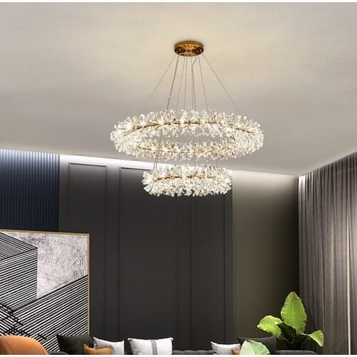 2021 LED Firefly Crystal Chandelier Modern Simple Living Room Lamp Light Luxury Bedroom Dining Room Lamp