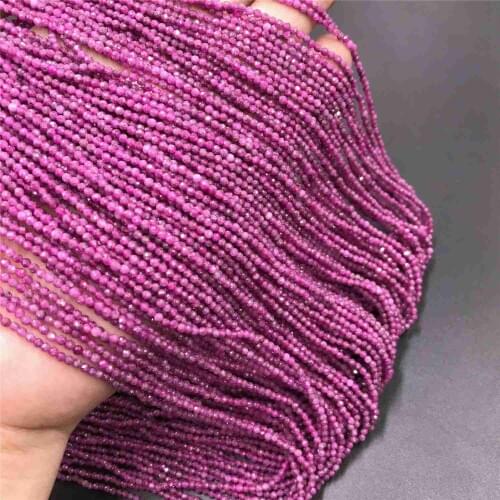 Tiny rubys Multi-faceted beads 2mm red bead Natural stone beads rubys Small Section Loose Beads Jewelry Making Bracelet Necklace