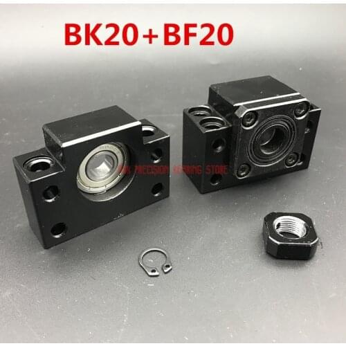 2021 AXK Linear Rail Free Shipping Bk20 Bf20 Set : One Pc Of And For Sfu2505 Sfu2510 Ball Screw End Support Cnc Parts Xyz