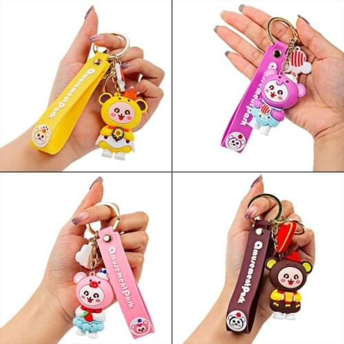 LX9F 3D Cartoon Doll Keychain Bag Decoration Pendant Car Key Ring Women Men Jewelry Students Gift Kids Toys