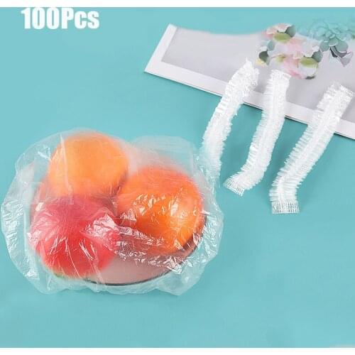 100PCS Reusable Durable Food Storage Covers Keep Fresh Food Plastic Storage Container Clings Film For Refrigerator Vacuum Bags