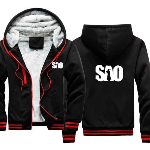 2020 New winter SAO velvet thickening race motorcycle Car Logo printing high quality Cotton Hoodies Mens Zipper Jacket