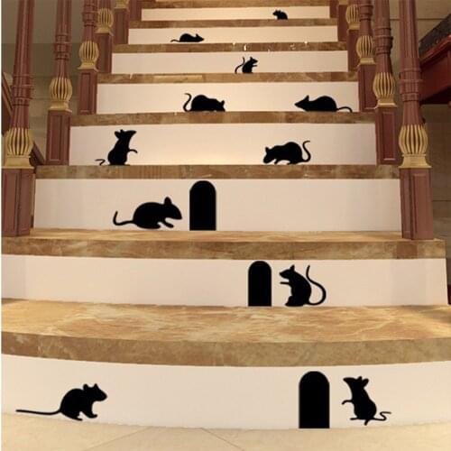 Diy Mouse Hole Wall Stickers Can Be Removed Personalized Fashion Creative Animal Pattern Art Home Decoration Muur Sticker