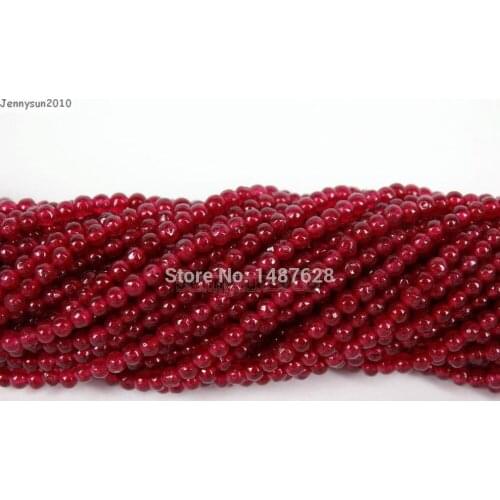 Natural Garnet Gems Stones 2mm Smooth Round Spacer Loose Beads 15'' Strand for Jewelry Making Crafts 5 Strands/Pack