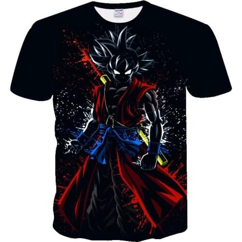 2020 New Goku Black Vegeta Battle Men T Shirt 3D Anime Cosplay T-shirt Cool Fashion Short Sleeve Novelty Shirt Tops Tees