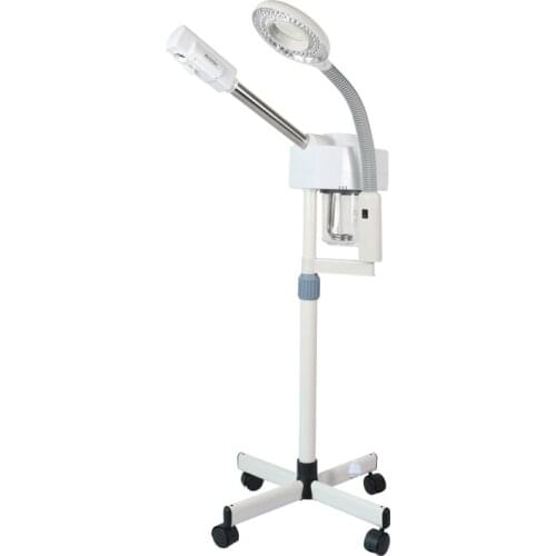 Professional 2 in 1 Ozone Vapor Face Sprayer Facial Steamer With Magnification Lamp Skin Moisturizer Salon Use Beauty Device