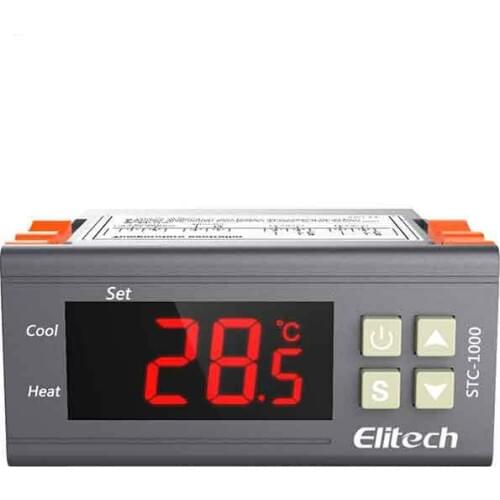 Temperature controller, STC-1000 aquarium incubator thermostat electronic digital temperature controller switch. English version
