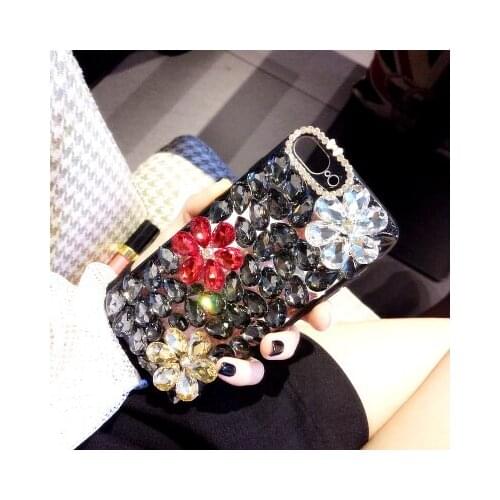 DIY Diamond Flowers Bling Crystal Stone Luxury Decoration Phone Case For iPhone 12 11 Pro Max XR XS MAX X 7 8 Plus 6S Plus Coque