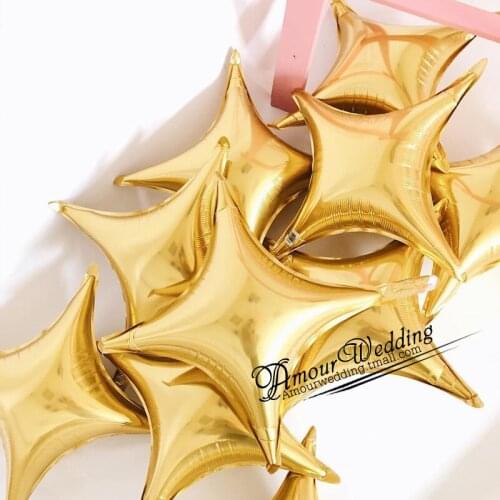 50pcs 10/26inch four-pointed star balloon foil balloon wedding decoration birthday party supplies aluminum inflatable balloon