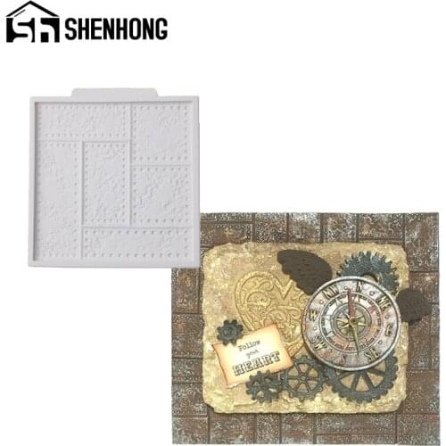 SHENHONG Riveted Metal Sheet Gumpaste Baking Mould Fondant Dessert Border Decorating Tools Silicone Cake Molds Pastry Tray