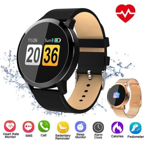 Q8 Smart Watch Health Wristband Fitness Tracker with Heart Rate Monitor Running Walking Distance Men Women Sport Wristband