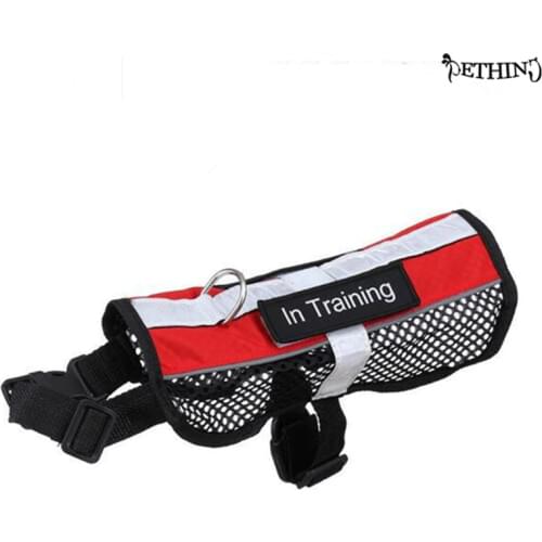 Military Dog Harness Reflective Breathable Magic Pach Service Dog Harness Supplies In Training Therphy Dog Harness