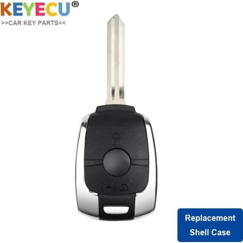 KEYECU New Replacement Remote Key Shell Keyless Entry Case Fob 2 Button For SsangYong Actyon Kyron Rexton Korando Uncut Blade