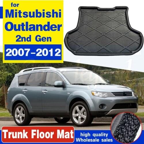 Fit For Mitsubishi Outlander 2007-2012 Boot Liner Rear Trunk Mat Cargo Tray Floor Carpet Protector 2008 2009 2010 2011