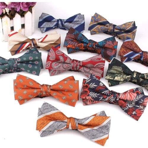 Jacquard Floral Bowtie Fashion Bow tie For Women Butterfly Bow knot Groom Bow Ties Cravats Bowties For Wedding Party Groomsmen