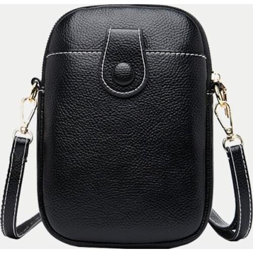 Women Solid Color Handbags PU Leather Crossbody Messenger Bag Small Phone Purse Female Vintage Shoulder Bag Clutch