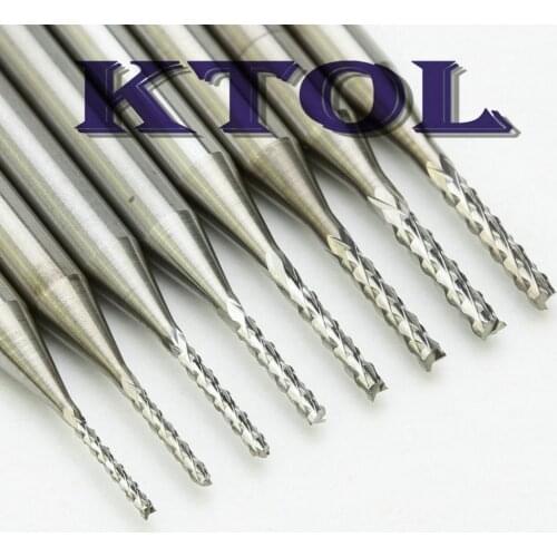 10pcs 0.5-1.5mm CNC PCB Milling Cutter Router Bit Set Tungsten Carbide Mini PCB Tools Rotary Burrs on Cutting Drilling Milling