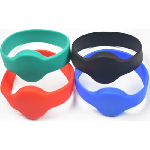 10pcs/lot 13.56Mhz RFID NFC smart 1K S50 for access control wristband silicone electronic bracelets wrist band