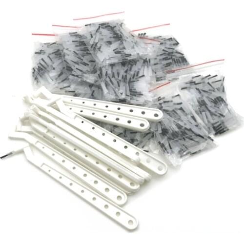 1000Pcs Dental Disposable Composite Brush White Tips +10 Brushes Handles Handle