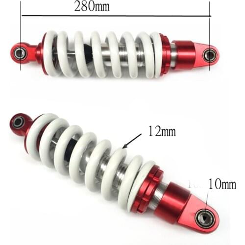 12 mm spring 280mm Universal Shock Absorbers for Honda/Yamaha/Suzuki/Kawasaki/Dirt bikes/ Gokart/ATV/Motorcycles