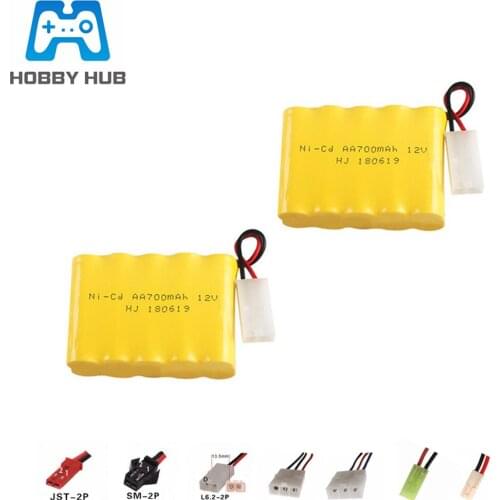 12v 700mAh nicd AA rechargeable battery For RC Car Boats Tanks Train RC Robots Gun Ni-CD AA 12v 700mah Battery Pack 1p to 5pcs