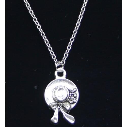 20pcs New Fashion Necklace 16x25mm Ms. Cap hat Pendants Short Long Women Men Colar Gift Jewelry Choker