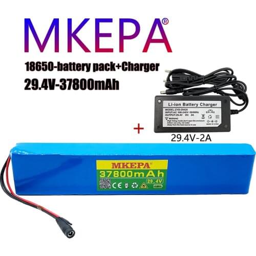 7S4P 24V 27.8Ah electric bicycle motor ebike scooter li-ion battery pack 29.4v 18650 rechargeable batteries +29.4V charger