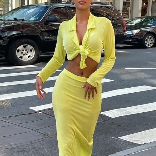 Adogirl Elegant Women Solid 2 Piece Sets Long Sleeve T-Shirt + Bodycon Skirt Party Club Wear Matching Sets 2021 Female Clothing