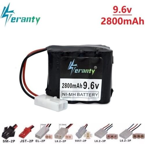 2800mah 9.6v Rechargeable Battery For Rc toys Cars Tanks Trains RC Robots Guns Boats NiMH Battery AA 9.6v 2800mah Battery Pack