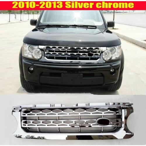 For Land Rover Discovery 4 LR4 2010 2011 2012 2013 ABS BLACK Silver Front Grill Vent Grille Mesh Fits Trim