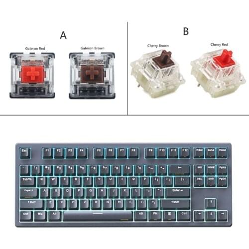 HEXCORE-ANNE Classic D87 RGB NKRO Wired Gaming Mechanical Keyboard Gateron Cherry Switch Brown Red Color 80% Custom Keys