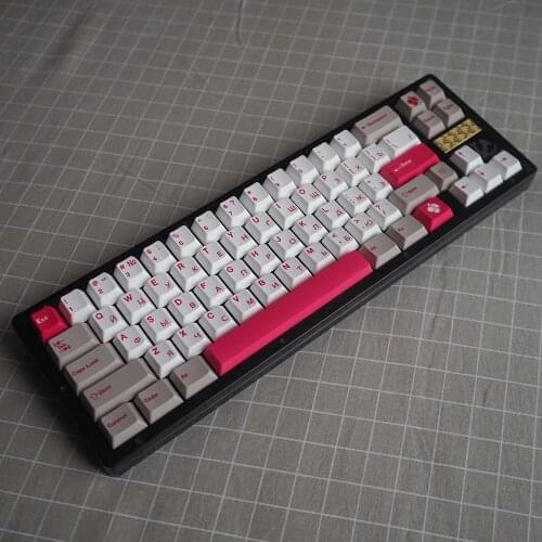 Red Alert Russian Keycap For Cherry Mx Gateron Kailh Box TTC Switch Mechanical Keyboard 61 87 104 108 Cherry Profile PPT Key Cap