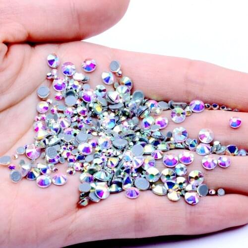 Crystal AB Color 27 1440pcs Hotfix Rhinestones Crystal Diamonds With Glue Backing Iron On Stones Perfect For Clothes Shoes Dress