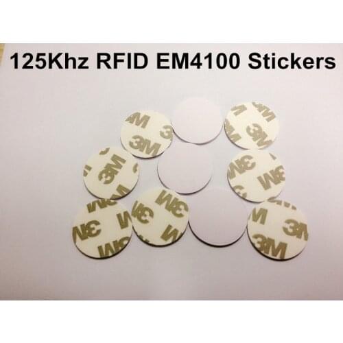 10pcs 125khz RFID Tags Stickers EM4100 3M Gule Label Proximity Access EM ID Card Read Only
