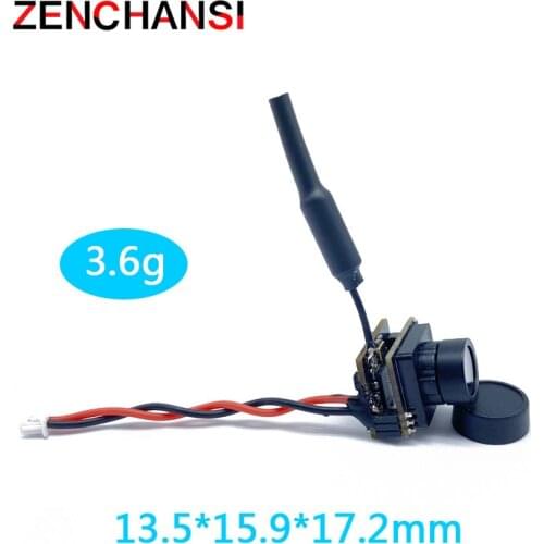 Only 3.6g mini 5.8G FPV 48CH 25mW transmitter VTX-CAM with 800TVL 120 degree AIO camera for RC indoor FPV Racing Spare Parts