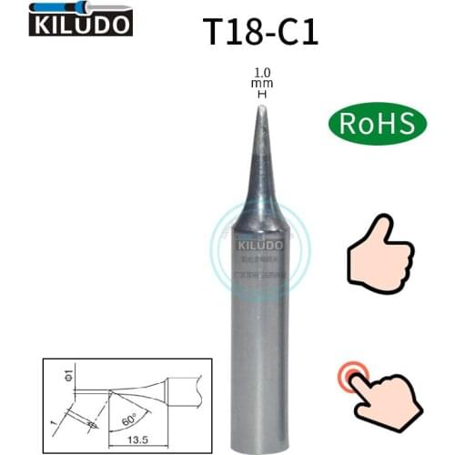 Kiludo 5pcs T18-C1 soldering Tip for hakko fx-888/888D Iron Tip FX-8801/8802/8803