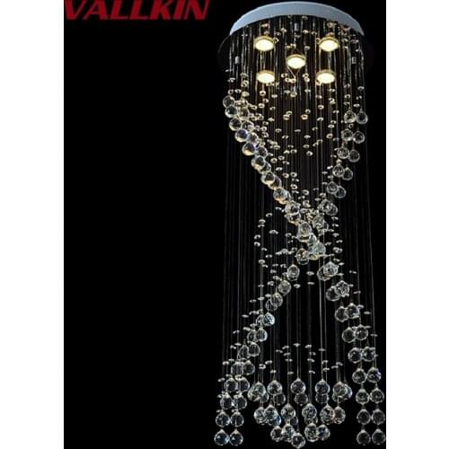 New Modern LED Crystal Chandelier for Dining Room Living Room Clear Color K9 Crystal Lustres De Teto Ceiling Chandeliers Lamps