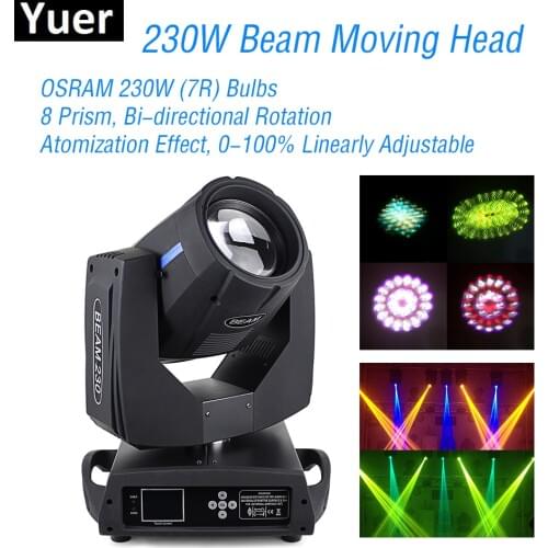 New 230W Prism King Beam Moving Head Light Sound Party Lights Music Color Flashing Dance DJ Disco Club Stage Moving Head Lights